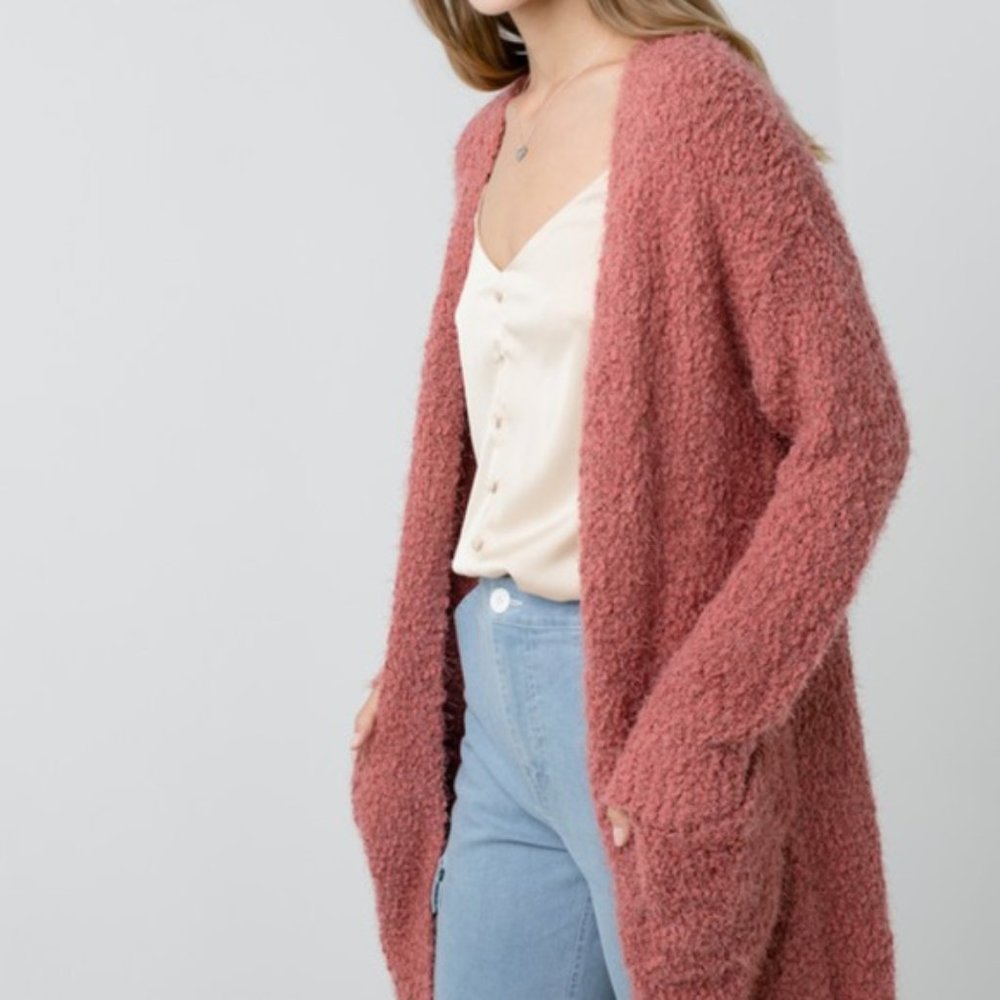 ✨SALE! Cozy Chunky Knit Popcorn Cardigan NWT - Picture 4 of 7